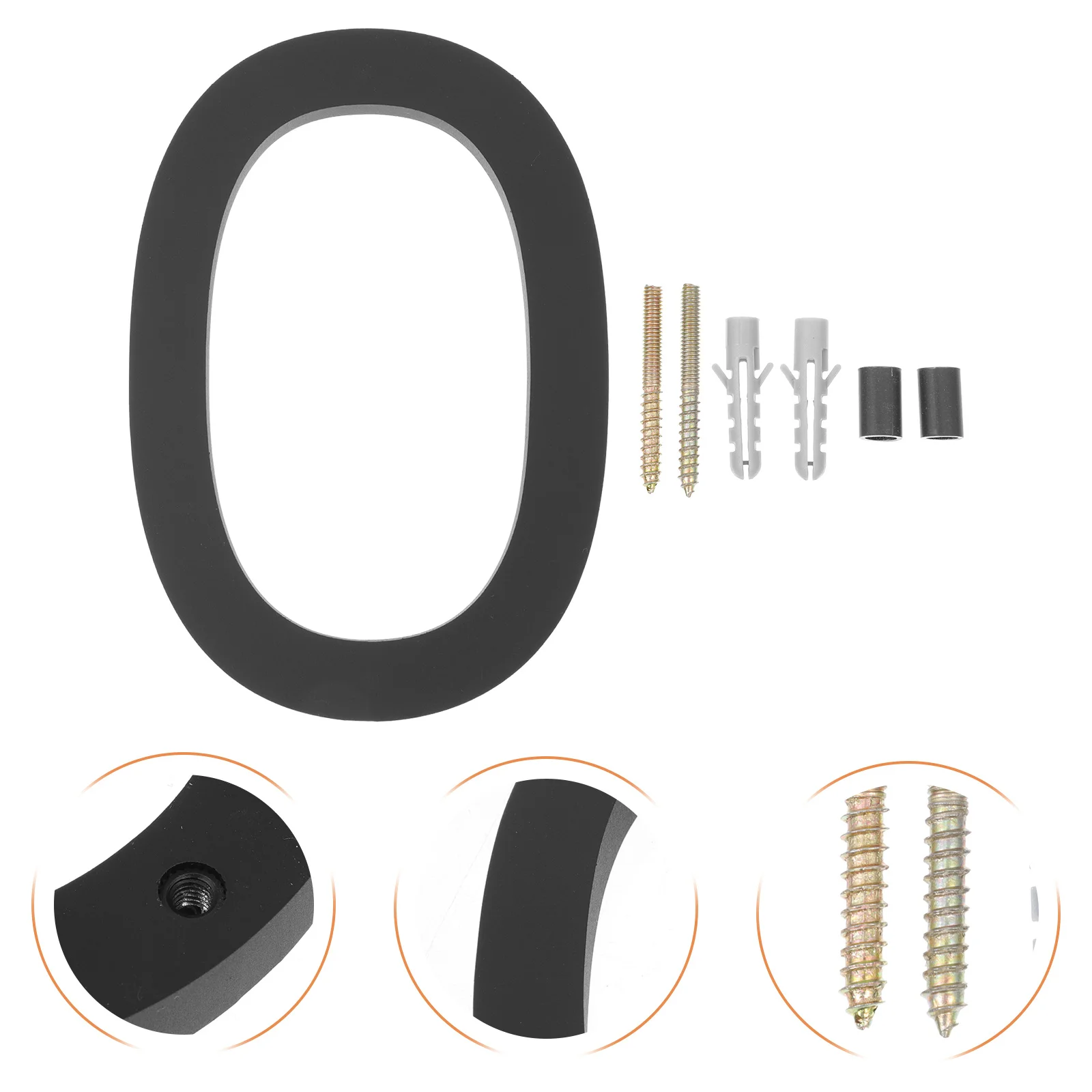 

Door Number Acrylic Metal Durable Wall Mounted Clear Visibility Address Number Hotel Office Decorative Marker