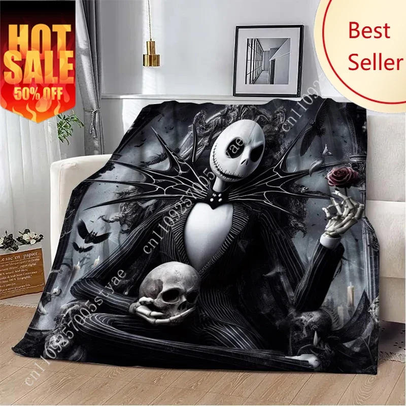 

The Nightmare Before Christmas Jack Blanket Disney Cartoon Plush Blankets Child Holiday Party Boy Girl Gifts Warm Custom Quilt