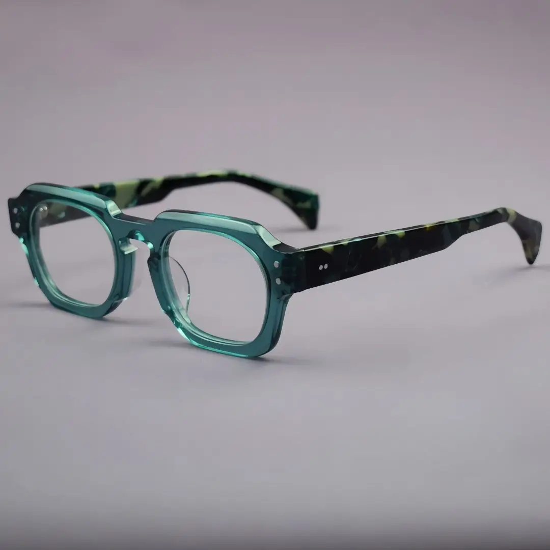 

New Fashion Retro Handmade Square Acetate Glasses Frame Men Myopia Reading Eyeglasses Women Custom Prescription Optics Eyewear