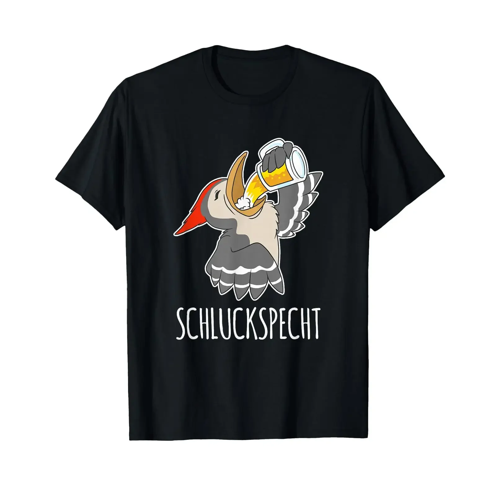 Футболка с немецким текстом Schlckspecht Saufen Trinken Beer Lovers, винтажная, модная дизайнерская одежда с эффектом потертости, унисекс, с графическим принтом.
