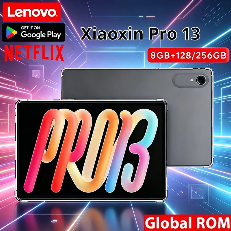 New Lenovo Xiaoxin Pro 13 AI Tablet  Snapdragon 8s Gen 4, 13" 3.5K 144Hz Display, 10200mAh, WIFI 7, Android, Global ROM