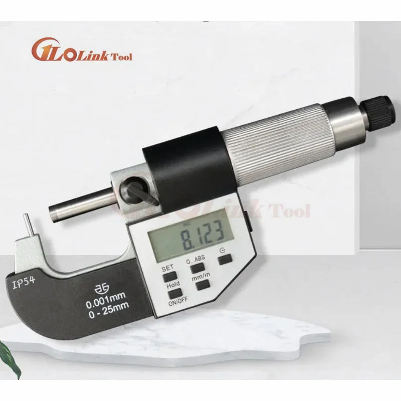 Outside digital micrometer .Tube Micrometers. round head wall thickness Digital Micrometer 0-25mm