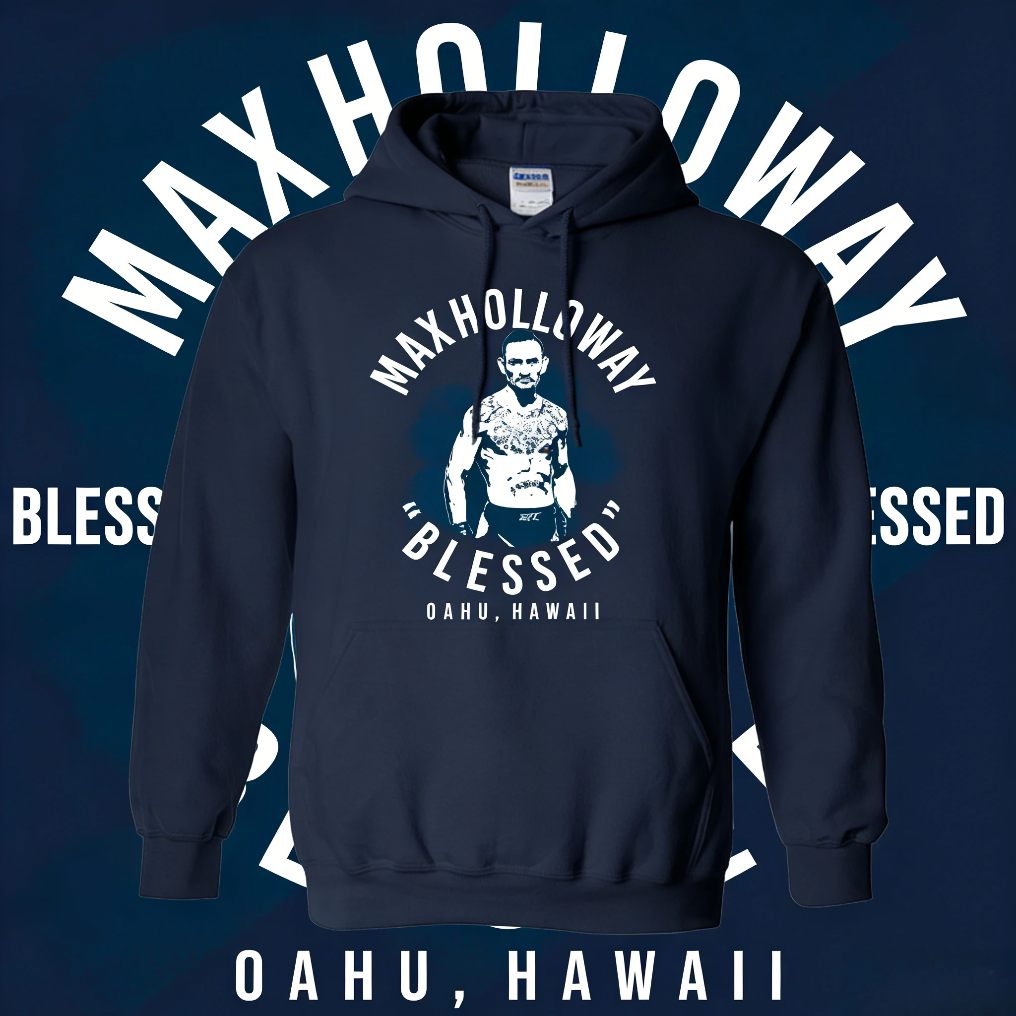 UFC Max Holloway 2026 Coleção outono/inverno 100% algodão confortável camisa casual com capuz adequada para homens e mulheres