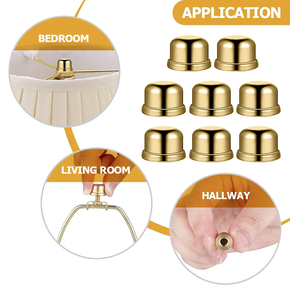 

8 Pcs Lighting Accessories Lampshade Holder Finials for Cap Decoration High Quality Brass Metal Parts Office