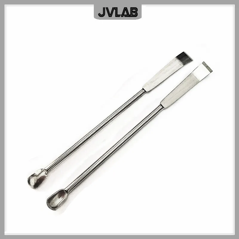 Micro Medikament Schaber Löffel Edelstahl Spachtel Scoop Schaufel 150mm SUS Spur Medizin Löffel 15cm