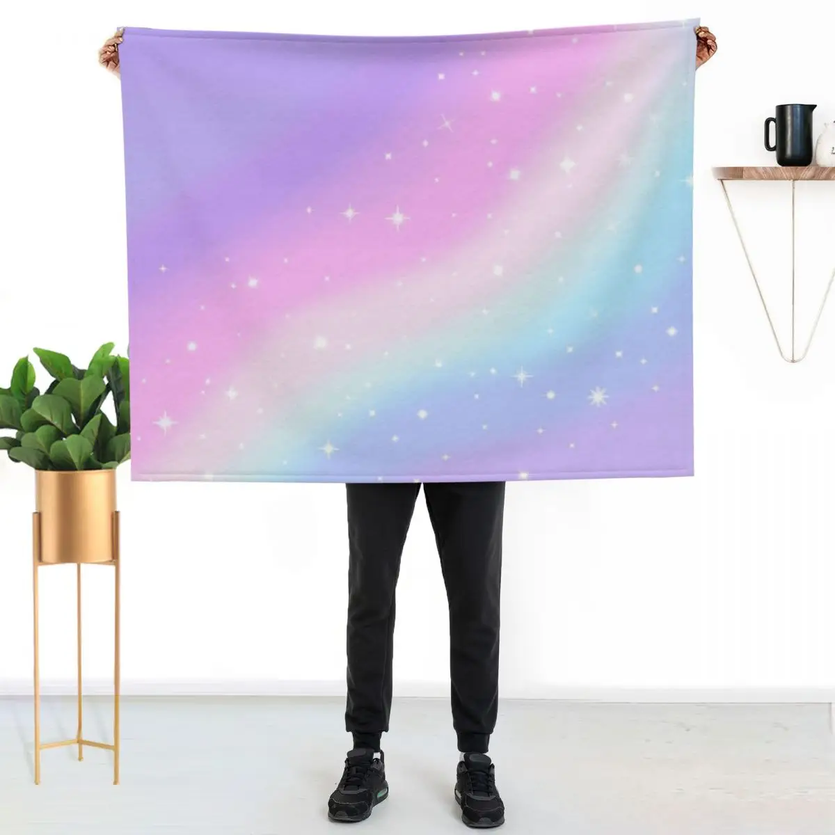 Kawaii Rainbow Magic Throw Blanket Soft Warm Blanket Gift for Men Women Adults