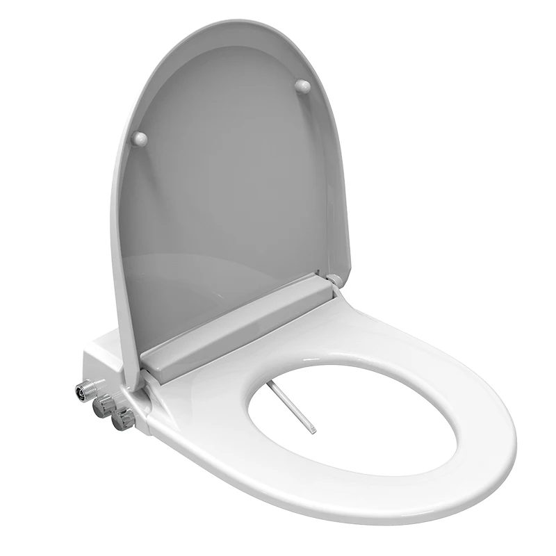 

Slender Toilet Seat Set Slow Close Quiet - Close Cover Plastic Seat Easy to Install and Clean Toilet Seat
