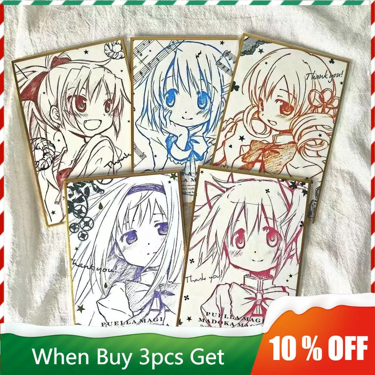 

Puella Magi Madoka Magica Anime Peripherals Kaname Madoka Figurine Color Paper Akemi Homura Figure Art Paper Miki Sayaka Toys