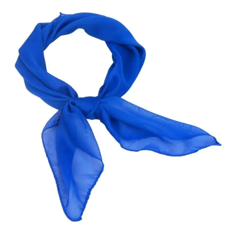 

39BD квадратный шейный платок с лентой, шифоновый шарф 1950-х годов, ретро-галстук для волос для женщин, квадратный платок 50-х
