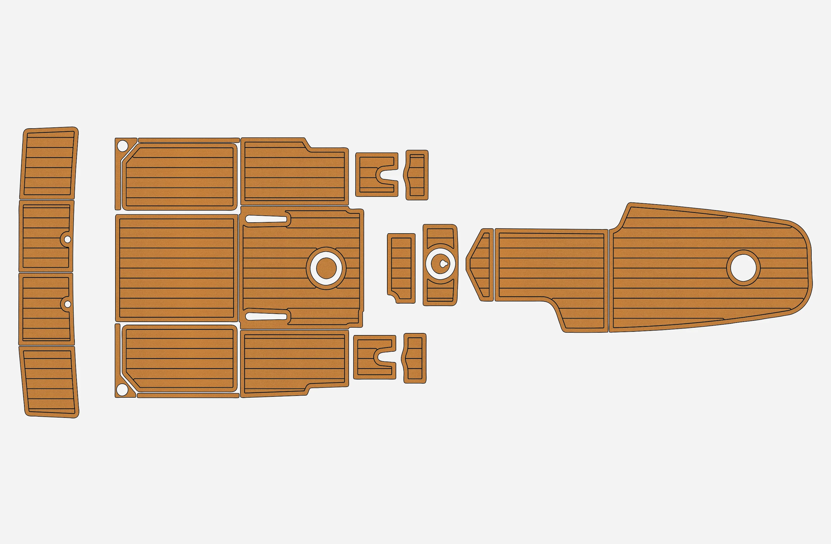 

1999-2001 Donzi 38 ZX 1/4" 6mm EVA foam Non-Slip PVC Teak Decking marine Mat seadek gatorstep carpet Marine Floor