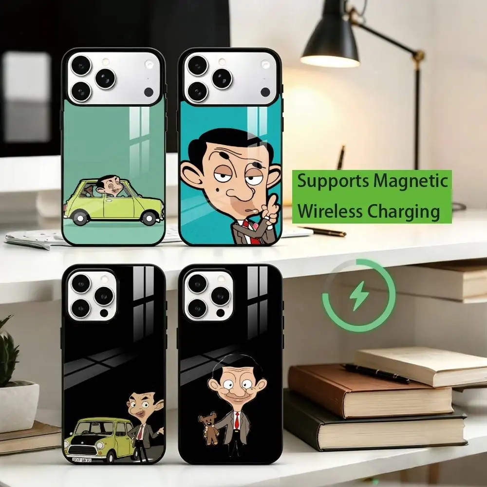 

Cartoon Mr. Bean Phone Case For iPhone17,16,15,14,13,12,11 Plus,Pro Supports Magnetic Wireless Charging