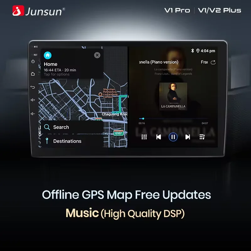 Junsun v1 drahtloses Carplay Android Autoradio für Smart Fortwo 451 2005 2006 2007 2008 2009 2010 4g GPS intelligentes Autoradio