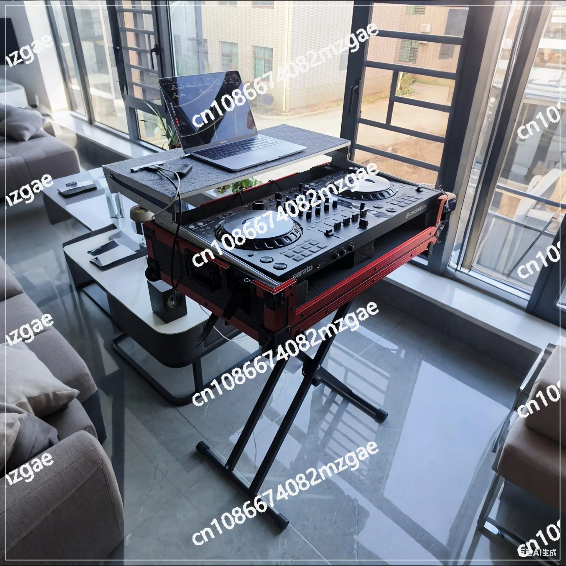 DJ player bracket Digital controller bracket DJ flight bracket X type double pipe rack Musical instrument holder