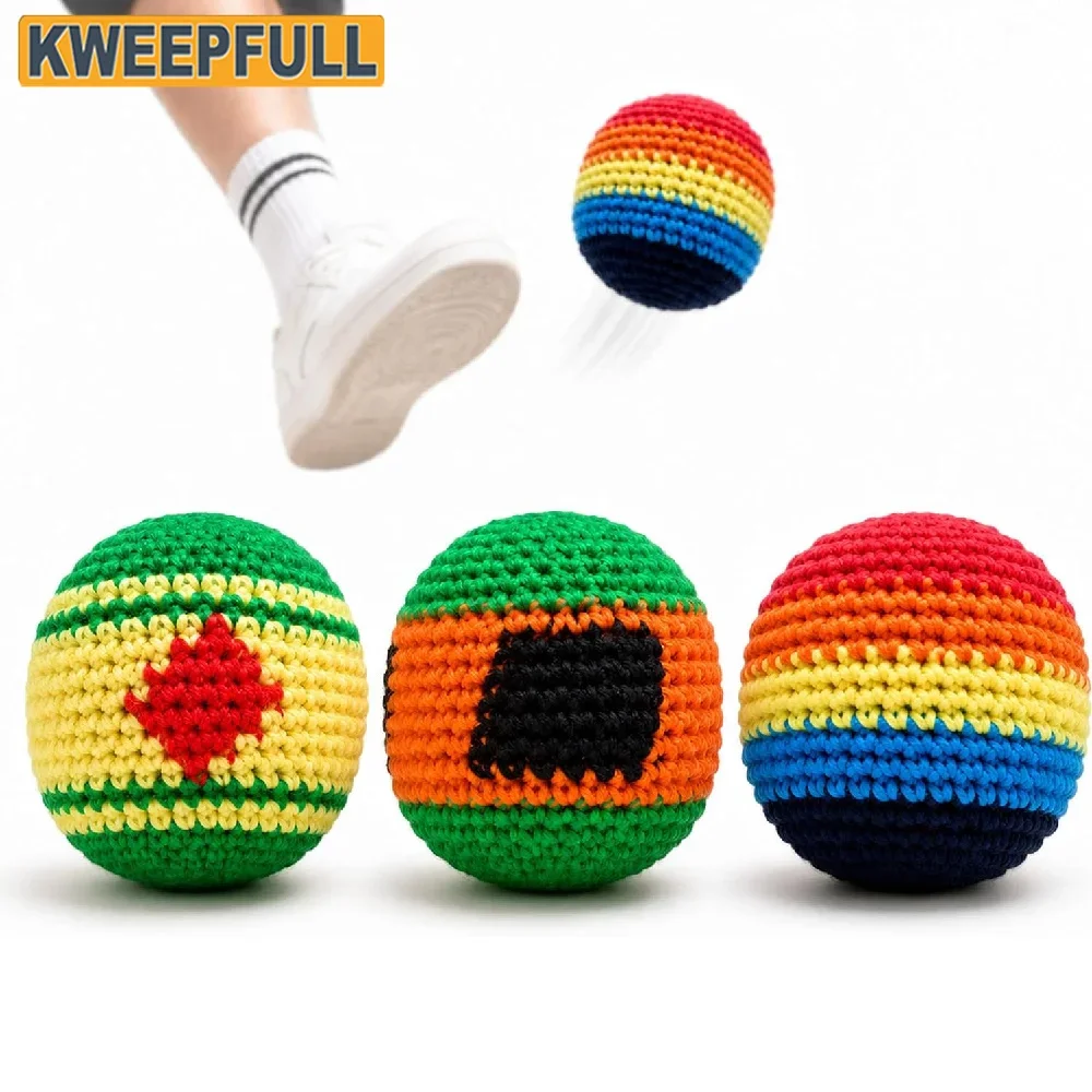 Kids Juggling Footbag Sacks,Handmade Soft Toy Balls,Lightweight Outdoor Play Toys for Kids Group Playing & Recreation Activities