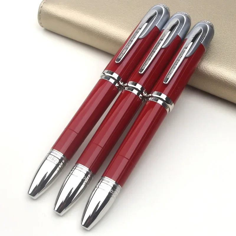 تصميم خاص توقيع Ferr Ari أحمر أسود أصفر حبر المكبس أعلى جودة قلم حبر منحوتة جوفاء مكتب الكتابة رولربال