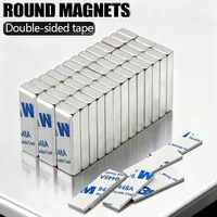 Imán de Neodimio Superfuerte con Adhesivo de Doble Cara N35 NdfeB, Imán Permanente para Refrigerador