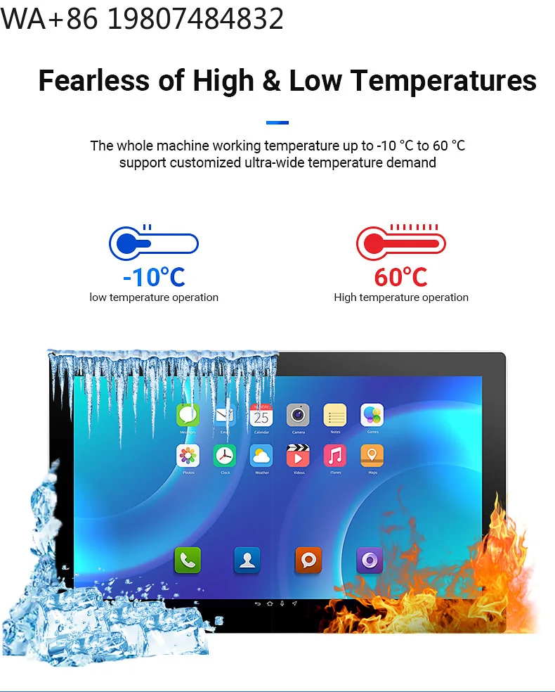 15/17/22 Inch Aluminum Alloy POE 10-Point Touch Screen Kiosk Industrial Android Smart Home  Panel