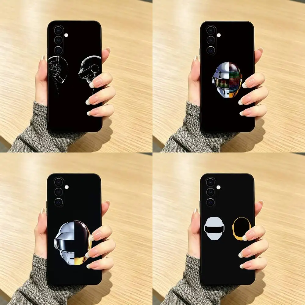 D-Daft P-Punk Helmet Iconic Graphic Phone Case For Samsung Galaxy A73,A72,A71,A70,A53,A52,A51,Soft Silicone Black Cover