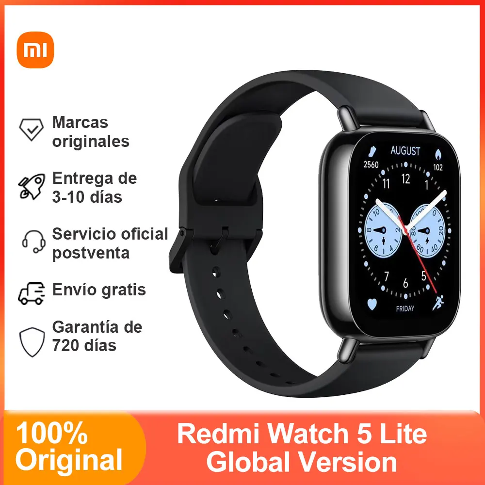 Xiaomi Redmi Watch 5 Lite Smart Watch, Bluetooth Phone Call, 1.96