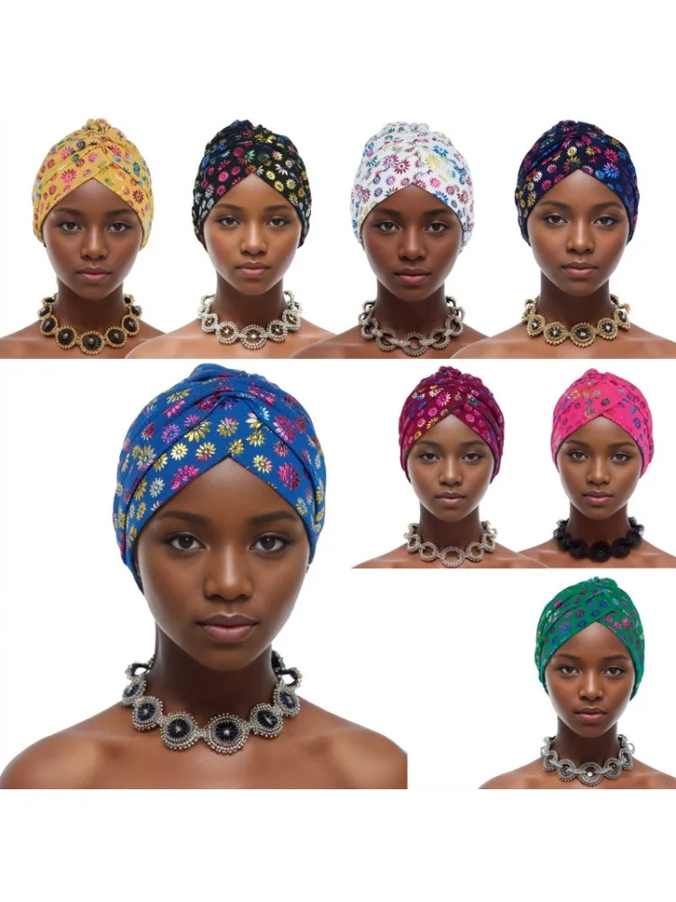 New African Auto Gele Headtie Nigerian Wedding Gele Muslim Turban Cap Arab India Hat Female Head Wraps Turbante Mujer