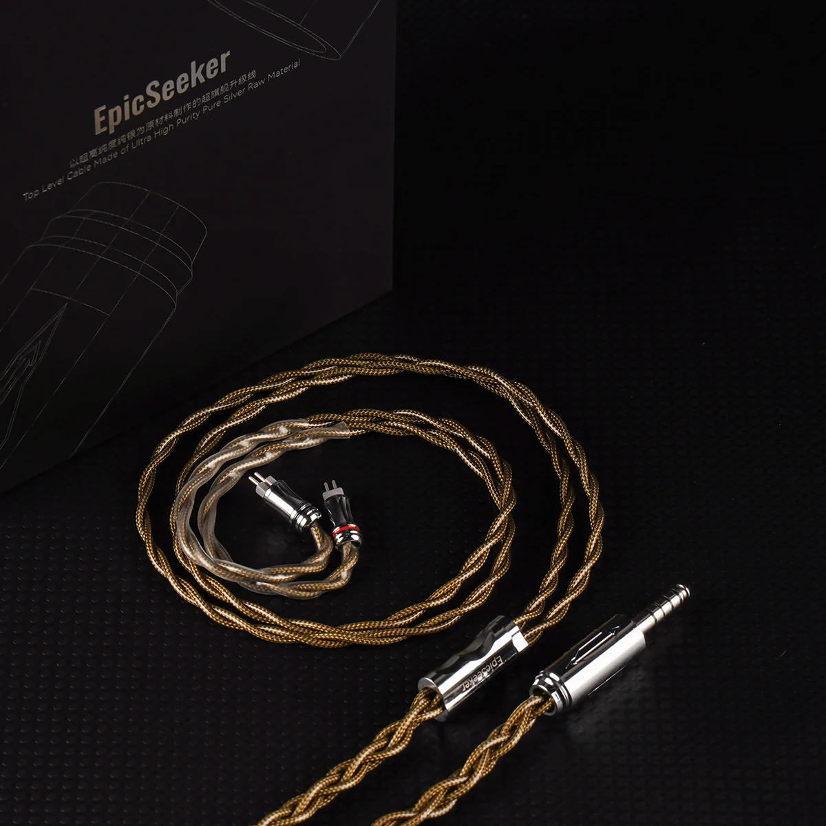 NICEHCK EpicSeeker Audio Sostituisci il cavo Cavo in argento puro ad altissima purezza Placcato in platino OCC Spina da 4,4 mm 2 pin per Himalaya NX8