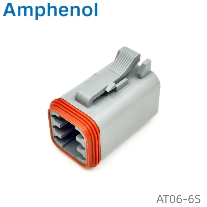 AT06-6S موصل طاقة أمفينول موصل السيارات ذكر، سلسلة AT، 6 اتجاهات، موصل سلك إلى سلك تركيب الأسلاك