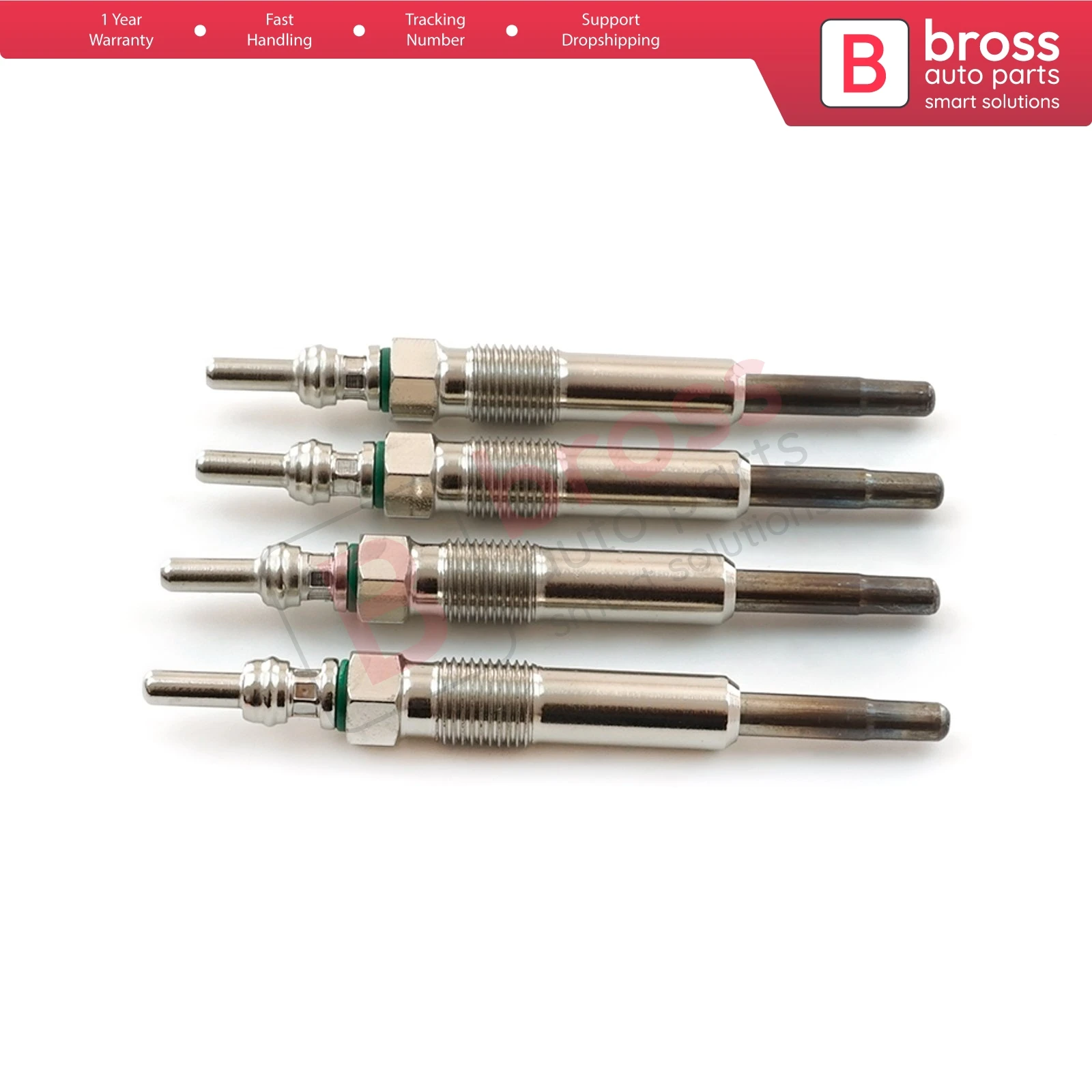 BGP50-1 4 Pcs Heater Glow Plugs GX82, 0100226373 11 Volt for Renault Opel Nissan Dacia Suzuki Mitsubishi Fast Shipment