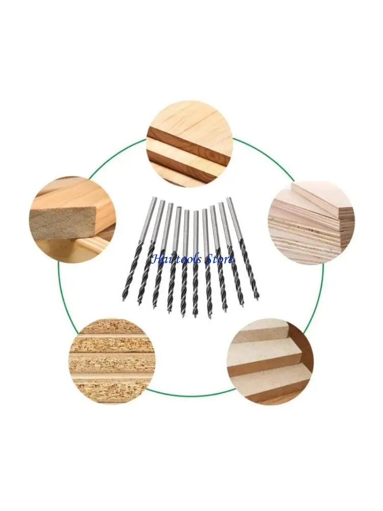 

X37E 10Pc Twist Drill Bit High Carbon Steel Plank Hole Twist Drill Bit Hand Tool