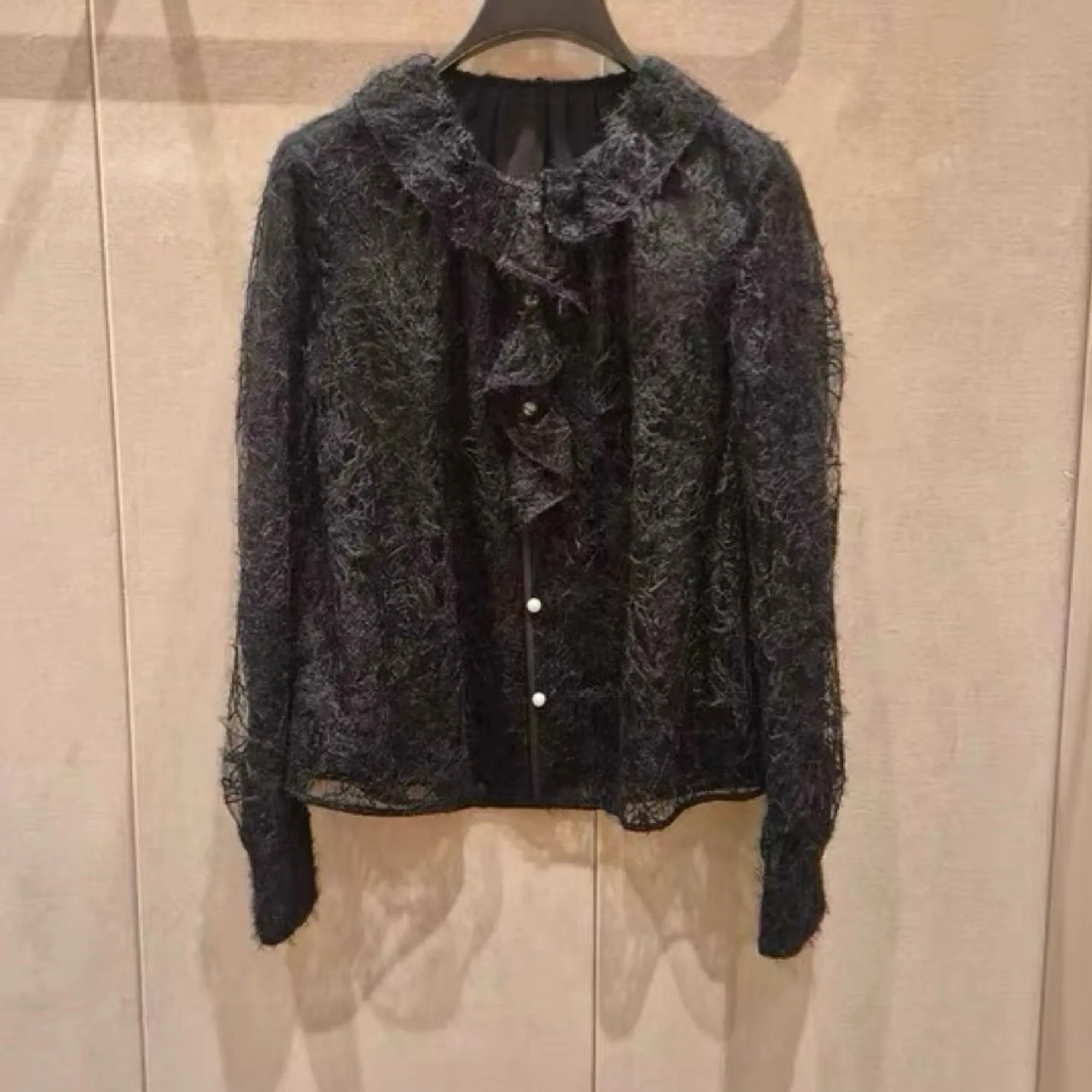 

Ele Lemon Cheese High Quali MIN26 Spring irt Floral Lace Embroidery 3D Sli irt for Women Commute Sle Long Sve