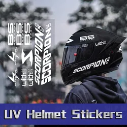 Motorcycle Helmet Stereoscopic UV Scorpion EXO Waterproof Decal Accessories Decorative For Scorpion Universal Logo Stickers