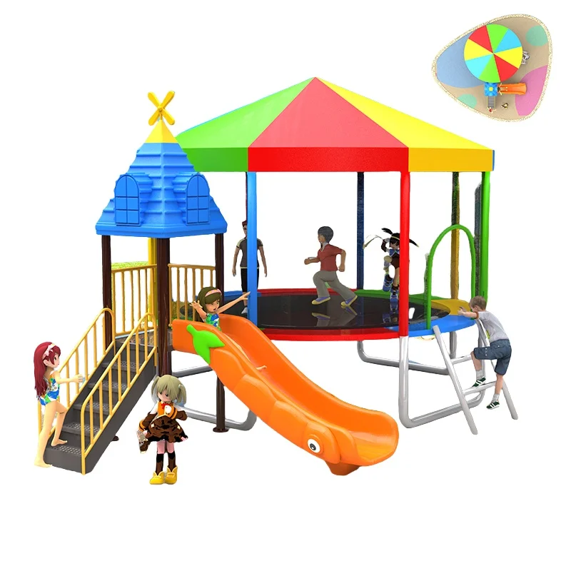 ملعب خارجي ملاهي منزلق بلاستيكي معدات ملعب مجموعة 2026 #5