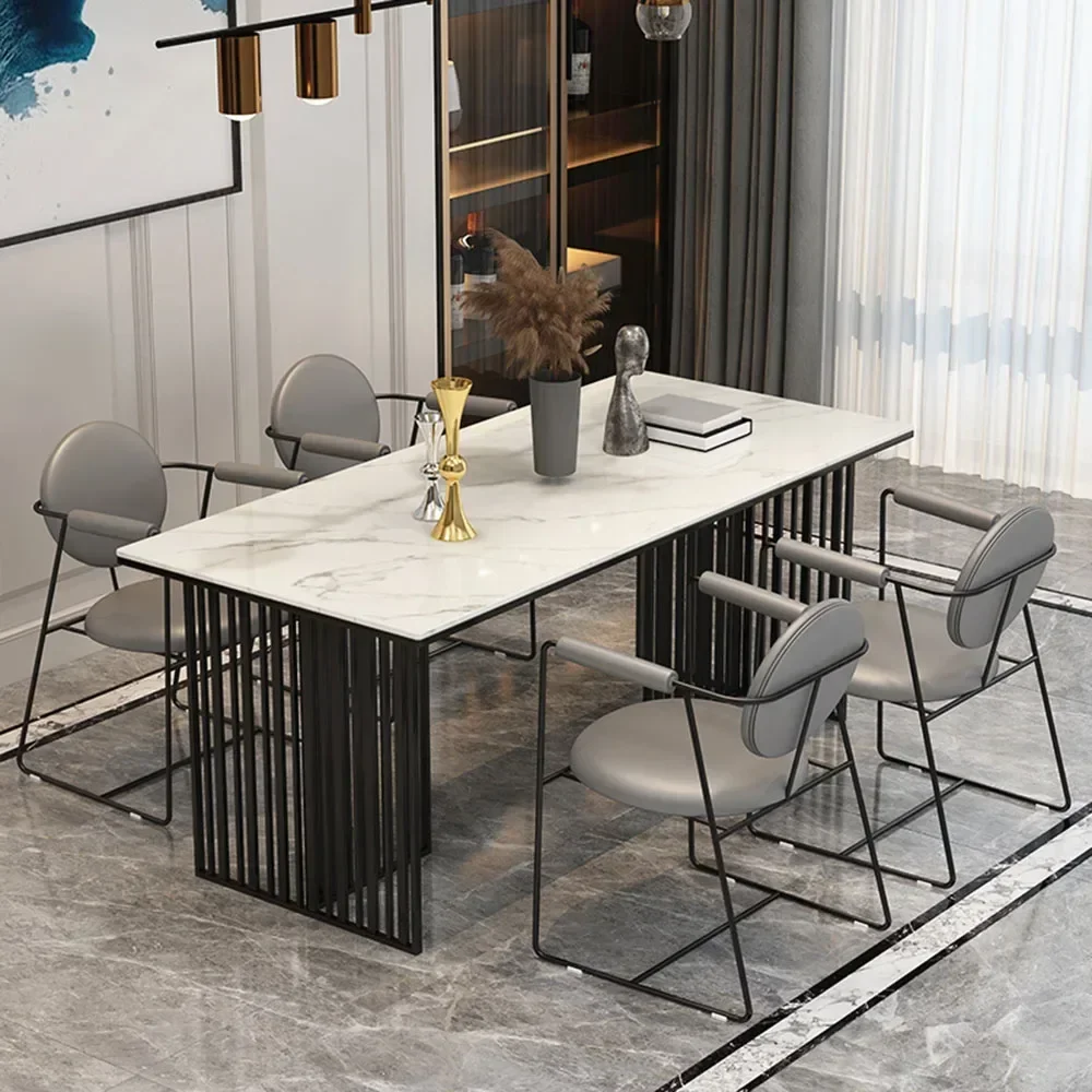 Luxury Kitchen Dining Room Table And Chair Set Design Minimalist Mobilador Italian Accent Dining Tables Marble Kitchen Furniture