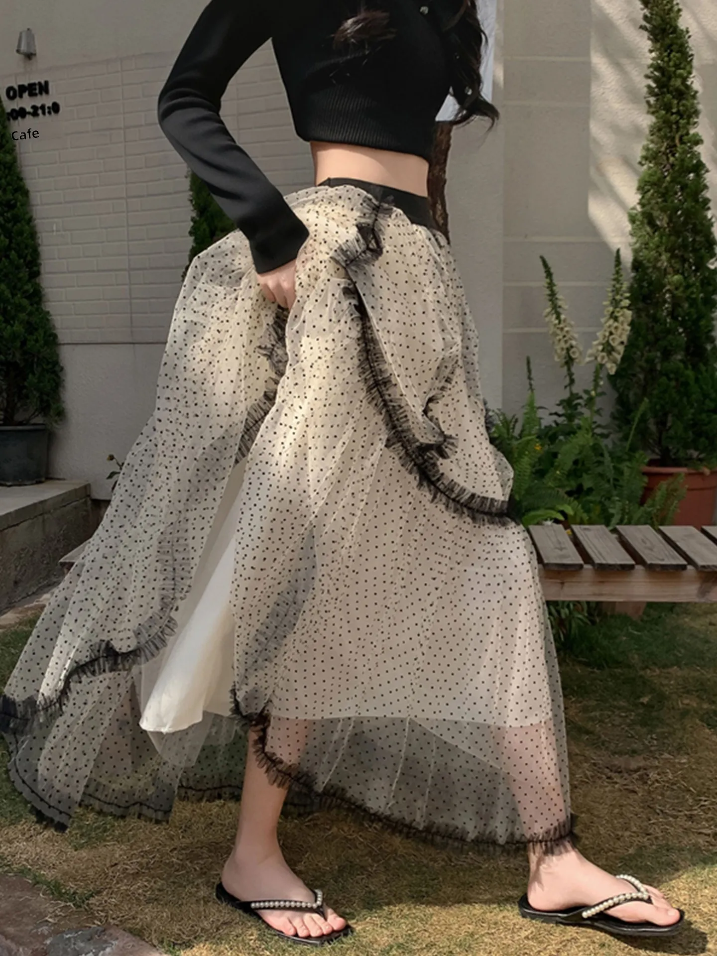 

Рекомендованная Эмили Клуд юбка-сетка в горошек для женщин, весна-лето, А-силуэт, полная длина, плиссированная, облегающая фигуру