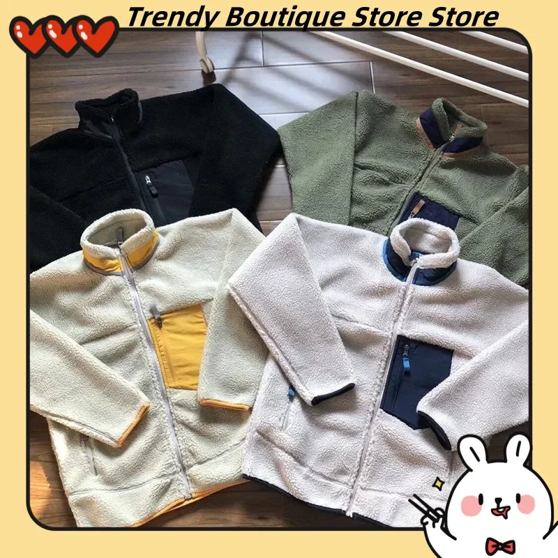 دراجة نارية في الهواء الطلق جاكيت من الصوف مزدوج الوجهين سميكة أفخم يندبروف رايدر بدلة ركوب الدراجات للرجال/النساء سترة صوف الضأن