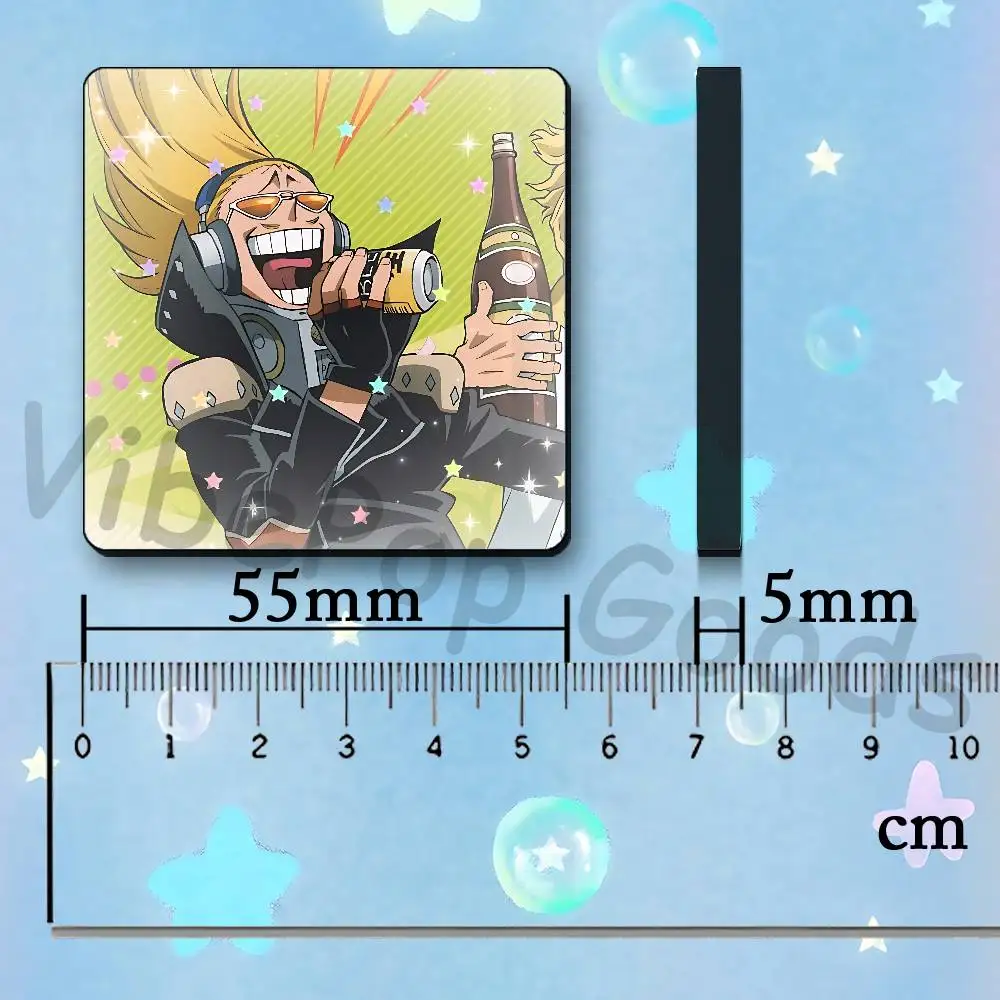 P-Present M-Mic H-Hizashi Y-Yamada Refrigerator Magnets Square Tiles with Magnetic Sheets Printed for Decoration Collect 55mm