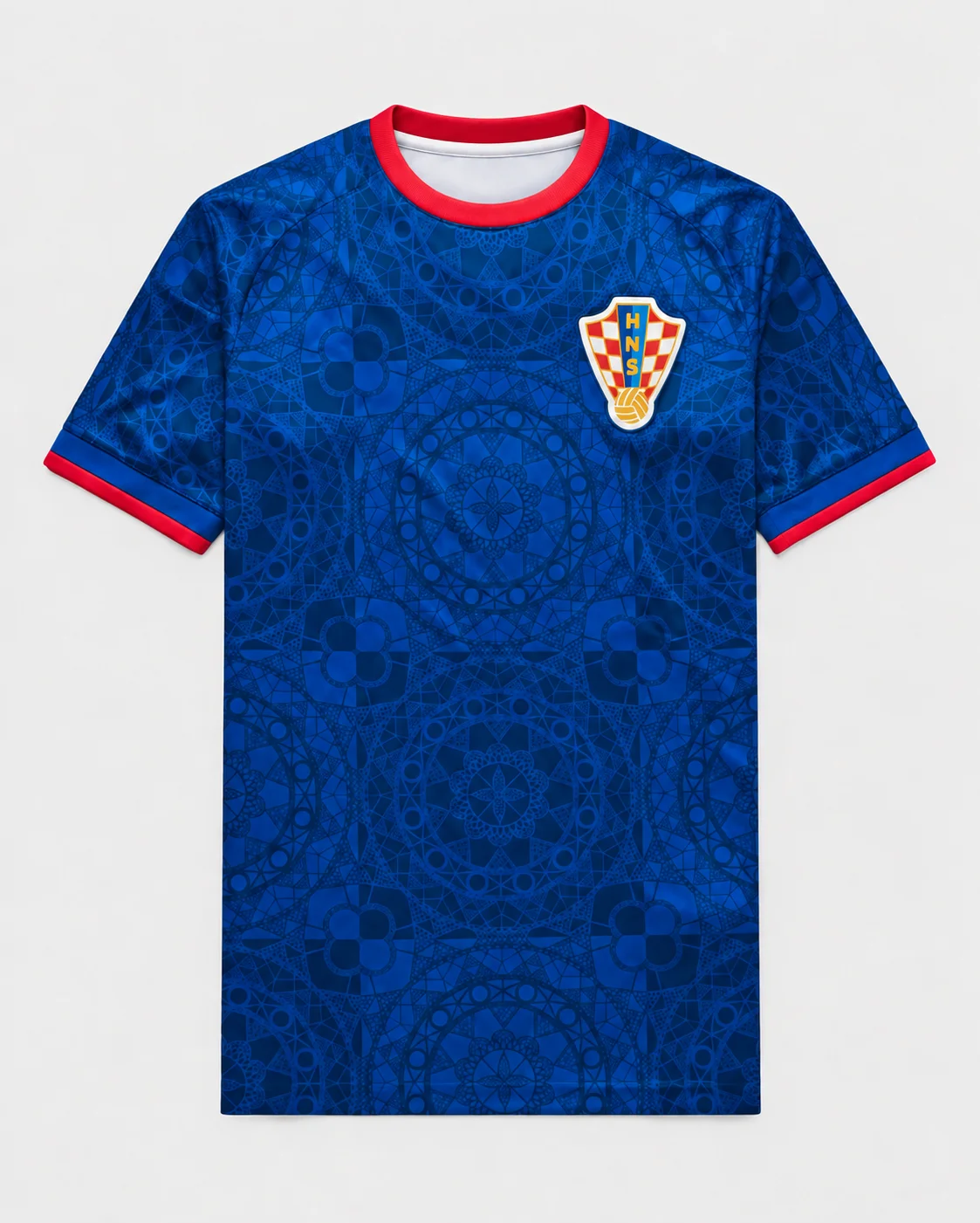 Kroatien 26-27 Heim-Fußballtrikot Rot-Weiß Kariert für Herren Kurzarm Rundhals Fußball-Trainings- und Freizeitkleidung – Detail 9