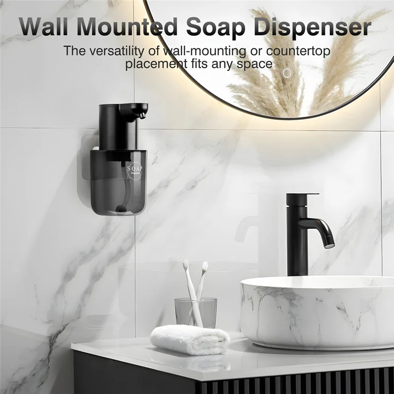 

AA01-Automatic Soap Dispenser Touchless,4-Level Adjustable Foaming Hand Soap Dispenser, Auto Soap Dispenser Wall Mount,
