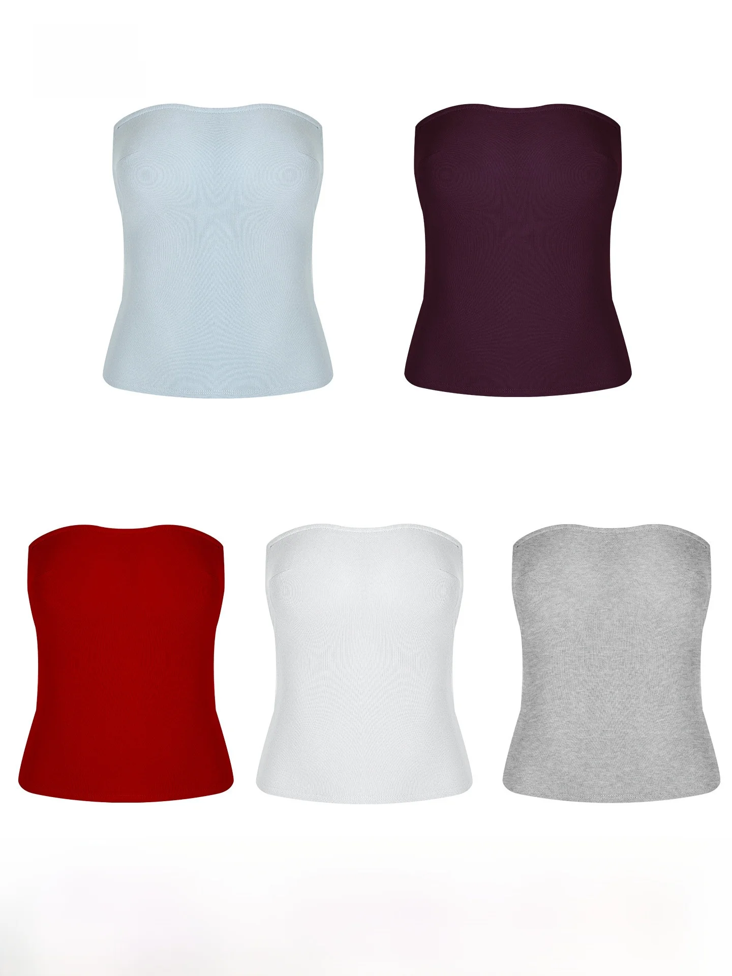 

Anna Aneae Basic Style Women's Strapless Bralette Summer Seamless Slimming Innerwear Outerwear Sexy Top with Chest Pad