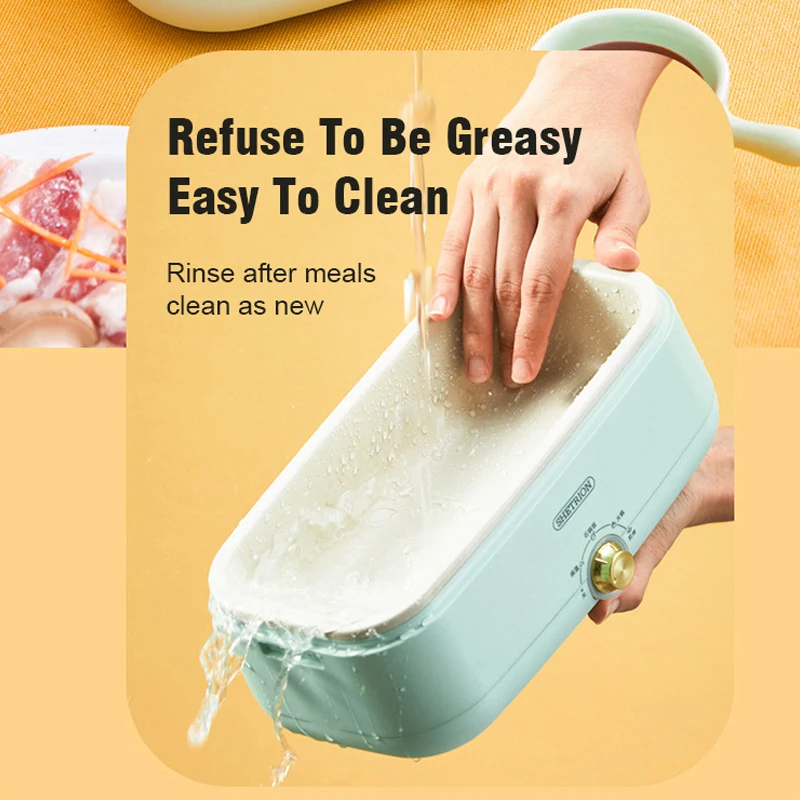 المحمولة الكهربائية علبة طعام للتسخين متعددة الوظائف وعاء الطبخ ماكينة شواء إناء/ قدر مقلاة فرن الطبخ المنزلية الأرز