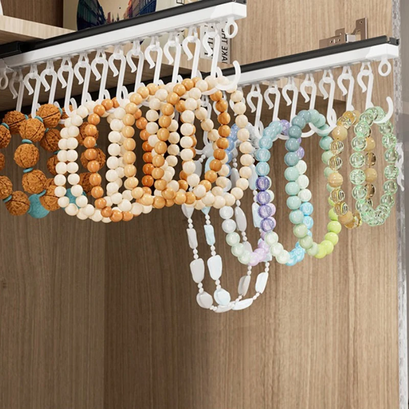 Wall Mounted Jewelry Organizer Bracelet Necklace Hangers Hanging Necklaces Bracelets Chains Home Bedroom Jewelry Display Rack