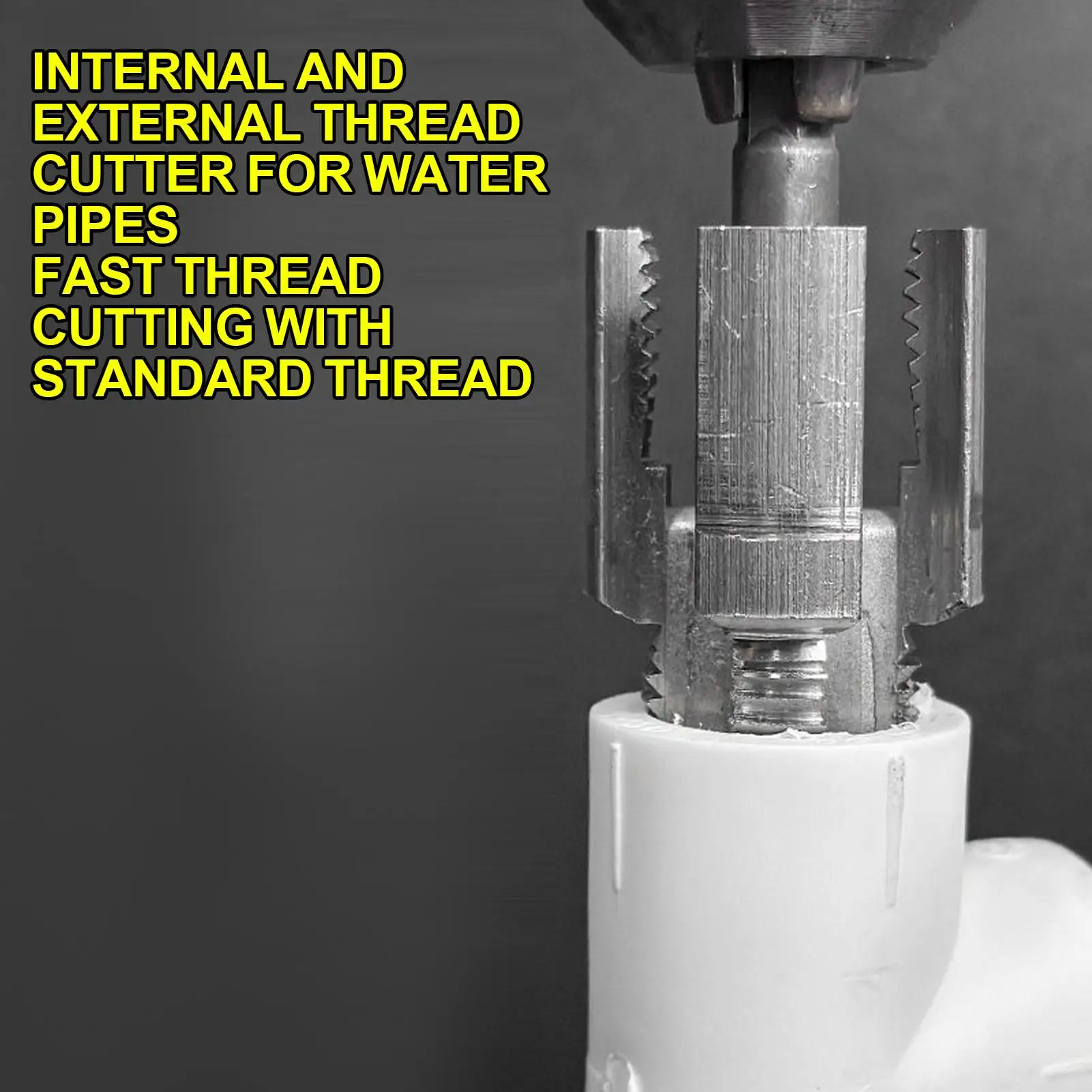 Pipe Threader PVC Threader For Drill Anti-Slip Attachment Cutter Extractor For Hose Repair Drill Freezer