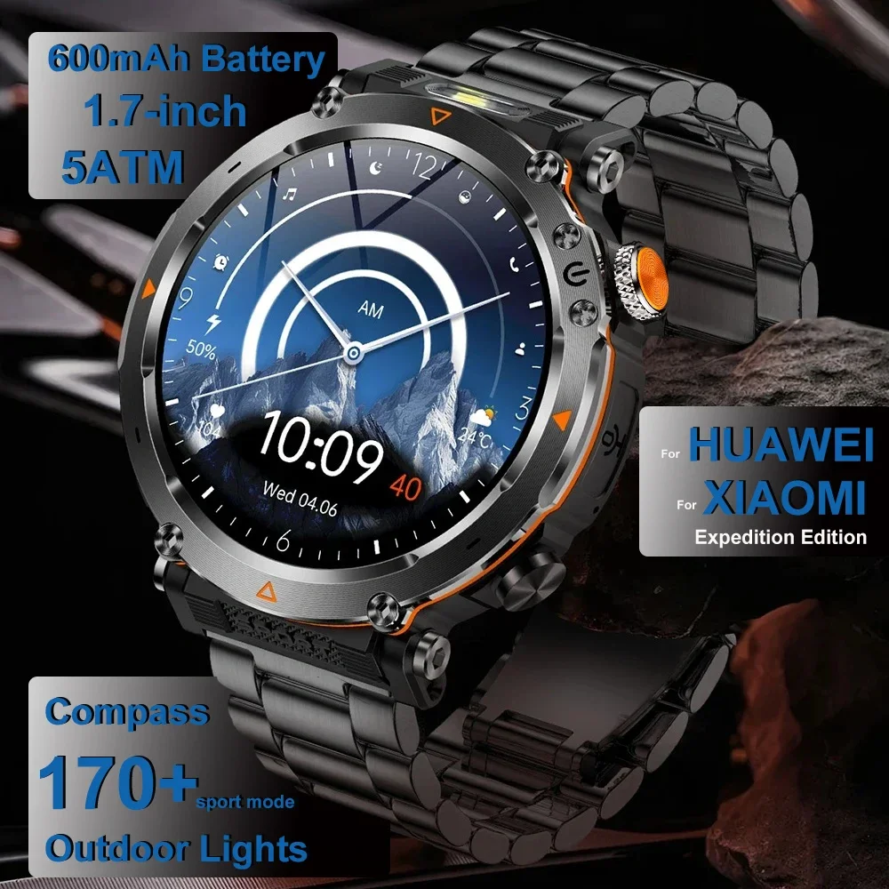 

Outdoor Sport GPS smart watches Men 5ATM Waterproof Swim Smartwatch AMOLED 1000mAh Battery NFC Call Fitness Electronic Watches