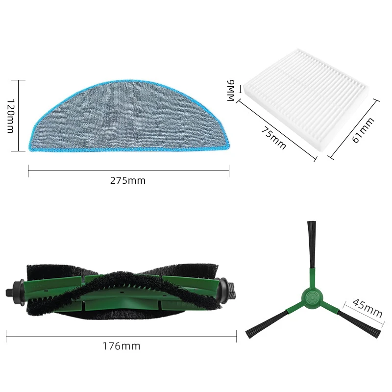 Zamiennik dla Irobot Roomba Combo Essential/Vac Essential Y0112/Y0140/Y0110 odkurzacz szczotka rolkowa filtr Hepa szmaty do mopa