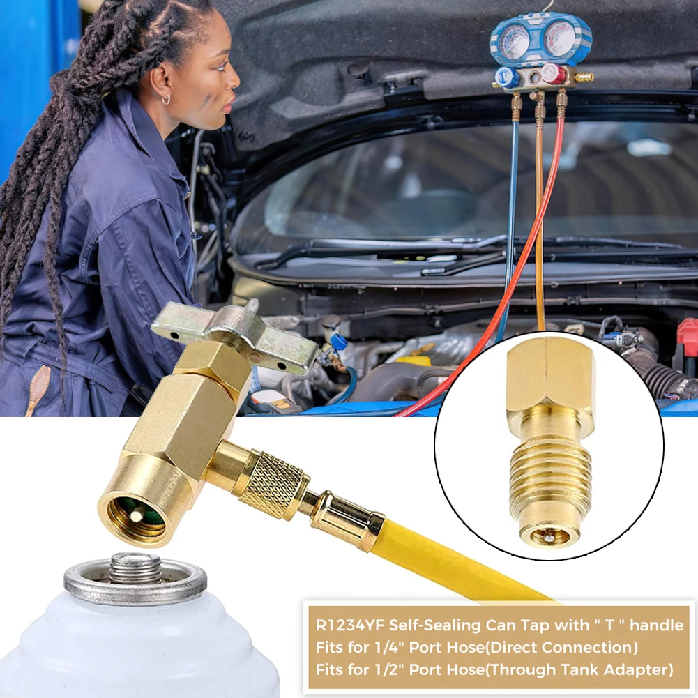 

R1234A Самозапечатывающаяся открывалка для бутылок с хладагентом, открывалка для бутылок с хладагентом, латунная самозапечатывающаяся открывалка для бутылок для кондиционера