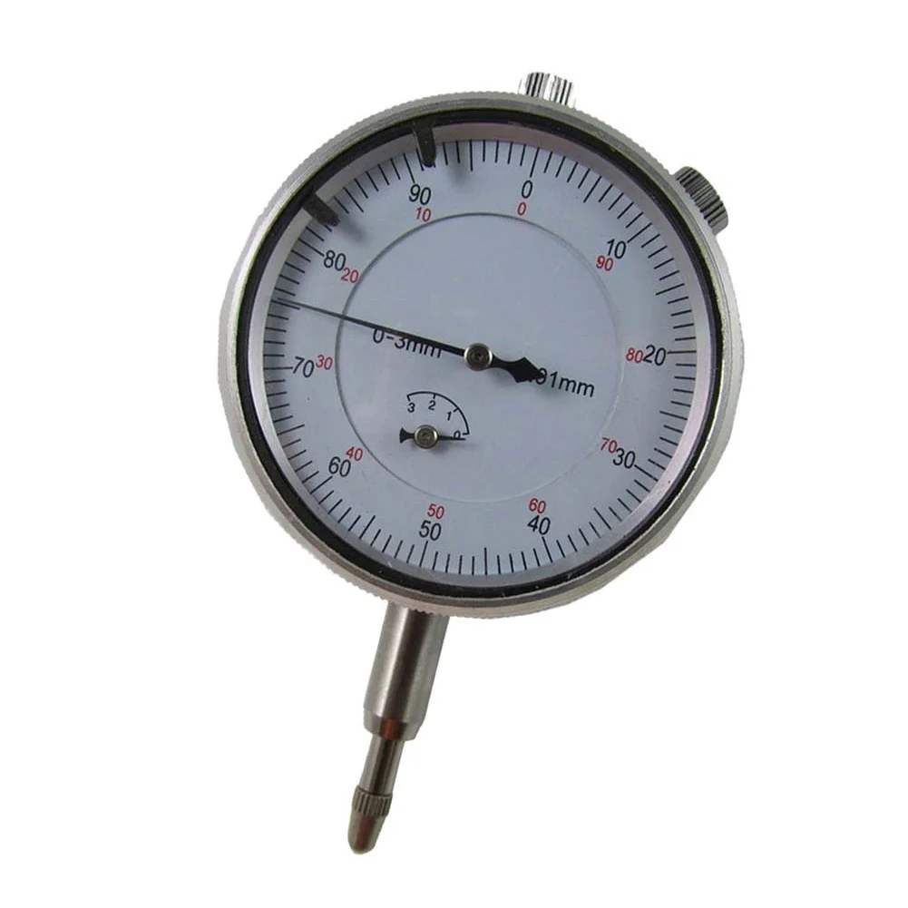 Mechanical For Dial Indicator 0-3mm 0-5mm Range 0.1mm Division Metal Body For Accurate Inspection Machining Measuring Gauge Tool