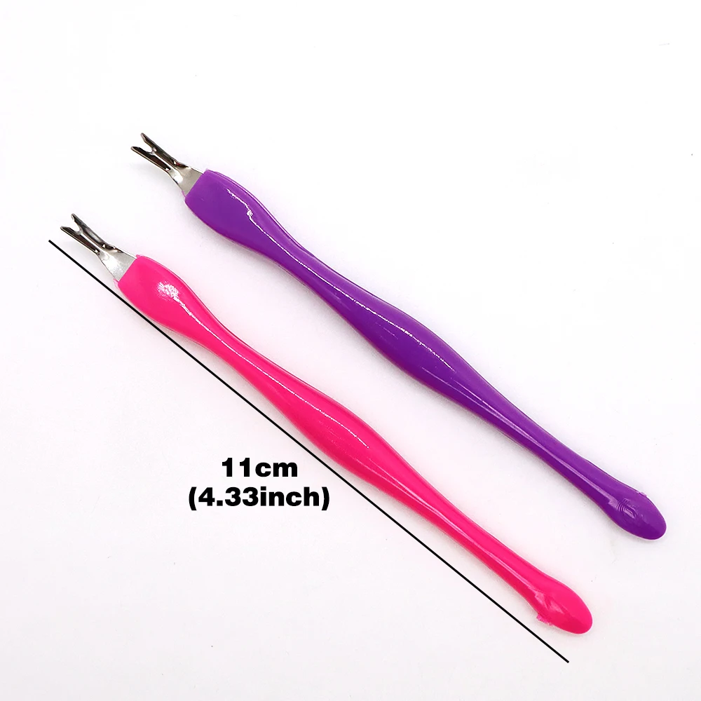 50Pcs Colorful Cuticle Pusher Fork Trimmer Professional Stainless Steel V Shaped Cuticle Remover Manicure Dead Skin Removal Tool