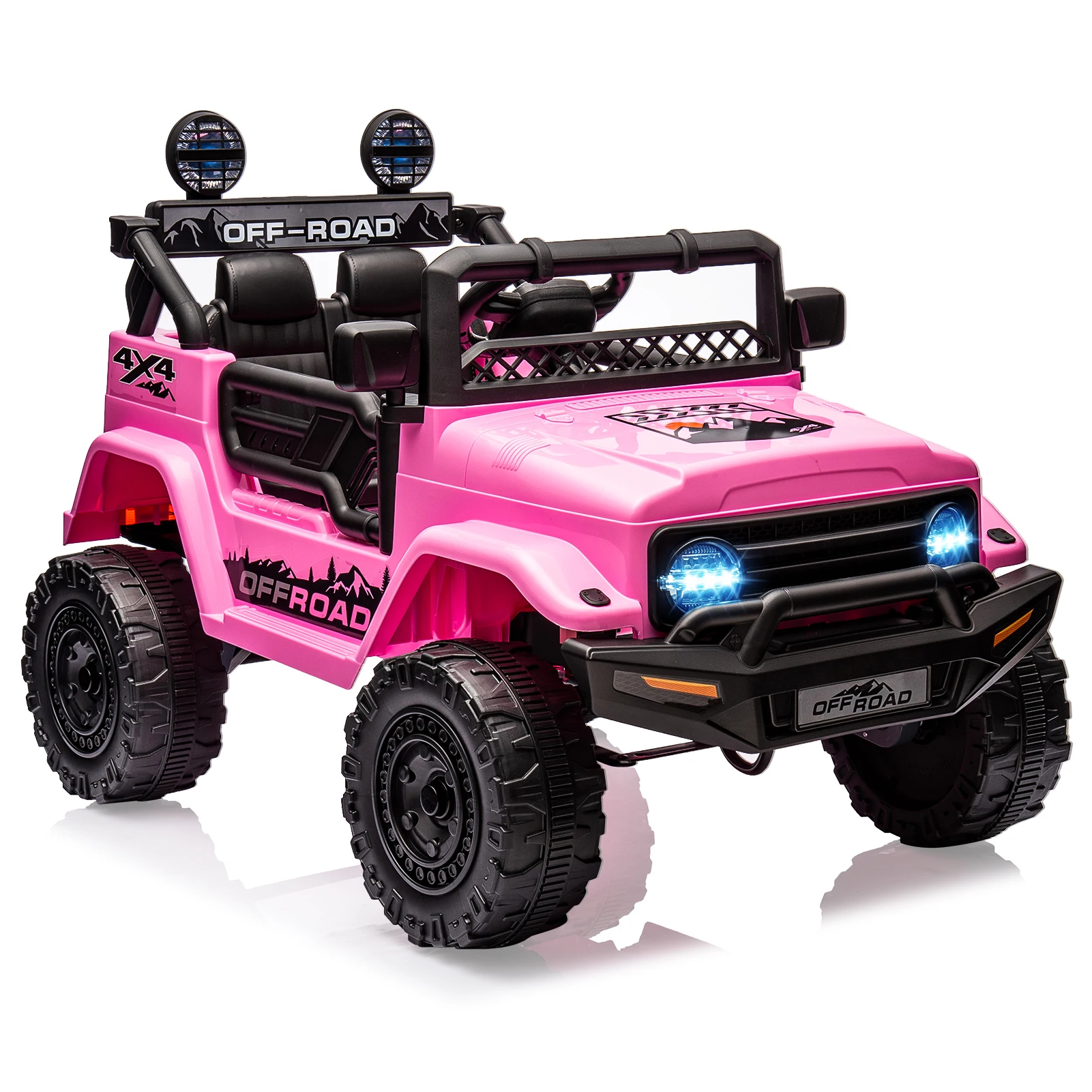 Elektrische auto voor kinderen met afstandsbediening 12V rit op auto met veiligheidsgordel, muziek (MP3/USB/TF), LED-licht, kinderen vanaf 3 jaar - afbeelding 1