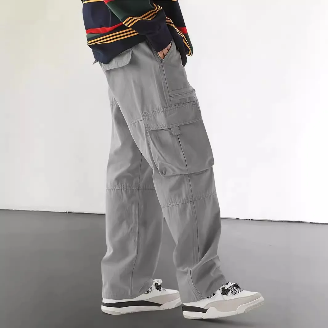 2025年激安セール アメリカンヴィンテージ カーゴパンツ メンズ マルチポケット ストリートウェア ハイストリート カジュアル ワークウェア ルーズフィット デニム