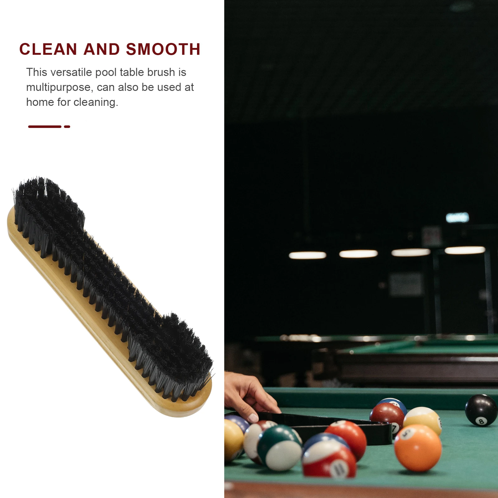 

Premium Pool Table Brush Durable Billiard Table Cleaning Tool For Felt Rails Scratch-Free Brush For Club Home Use -