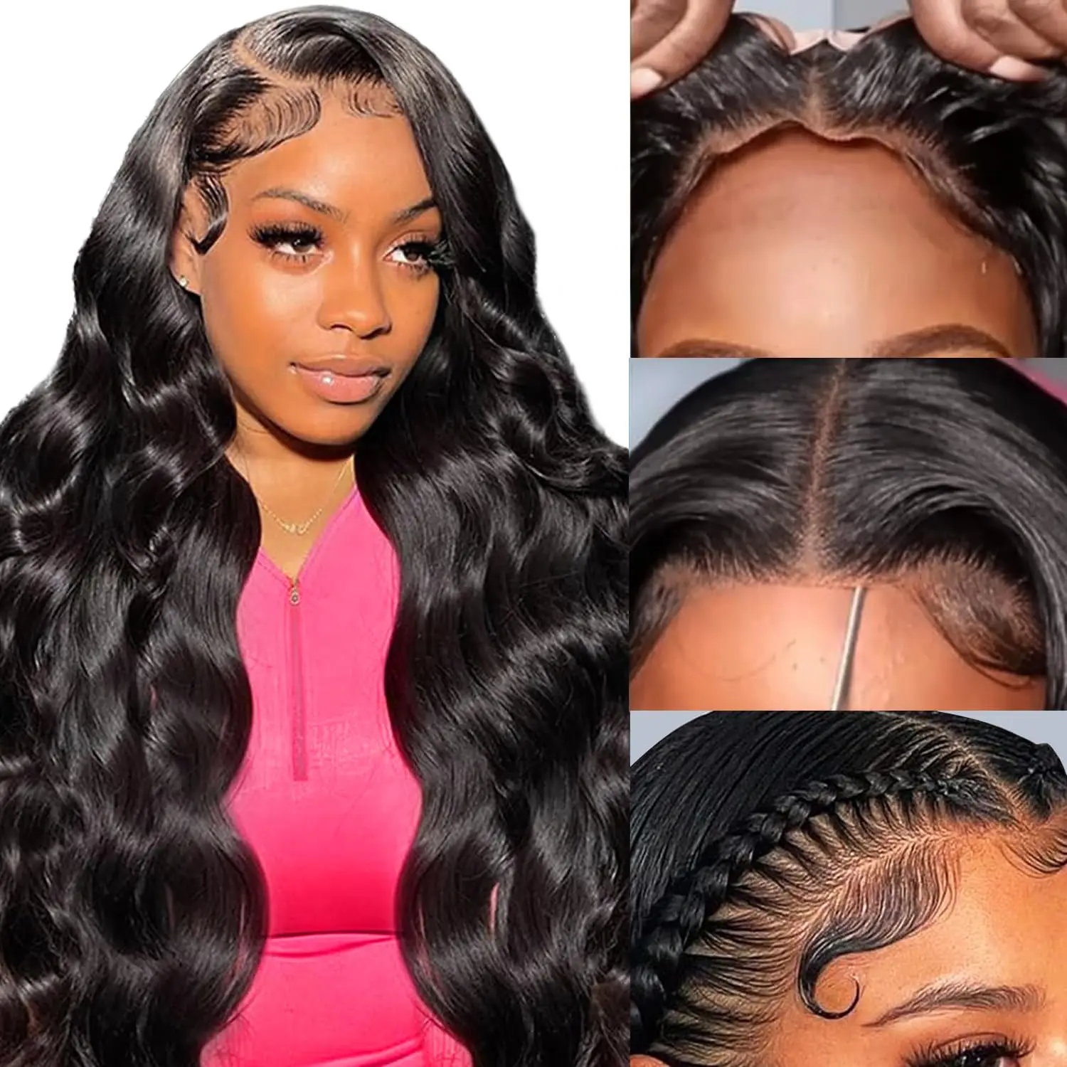 250 Density Body Wave Transparent Short Bob 13x4 13x6 Lace Front Human Hair Wigs 5x5 Pre Plucked Remy Lace Frontal Wig For Women